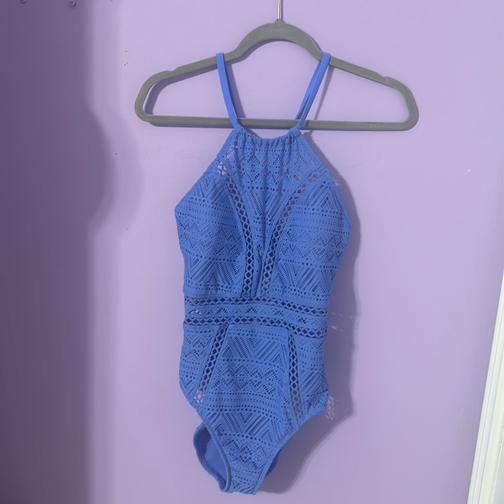 Salt + Cove Blue Cutout One Piece Swimsuit